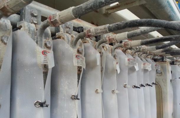 Фильтрация гипсовой суспензии после нейтрализации стоков системы газоочистки